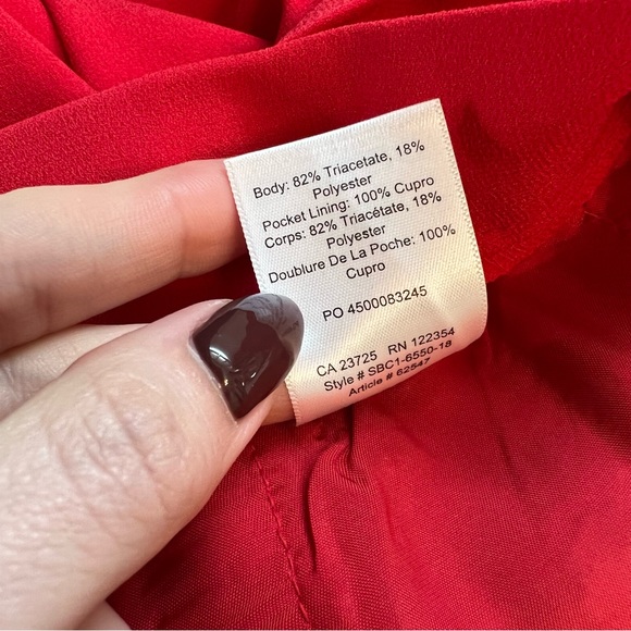 WORN ONCE✨ Aritzia Babaton Cohen Pants in Flame Scarlet with White Stripe - Picture 5 of 5